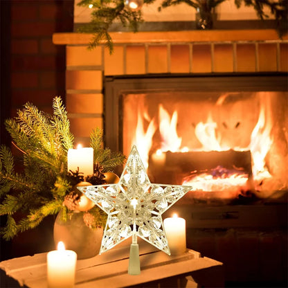 Radiant Crystal Star Tree Topper