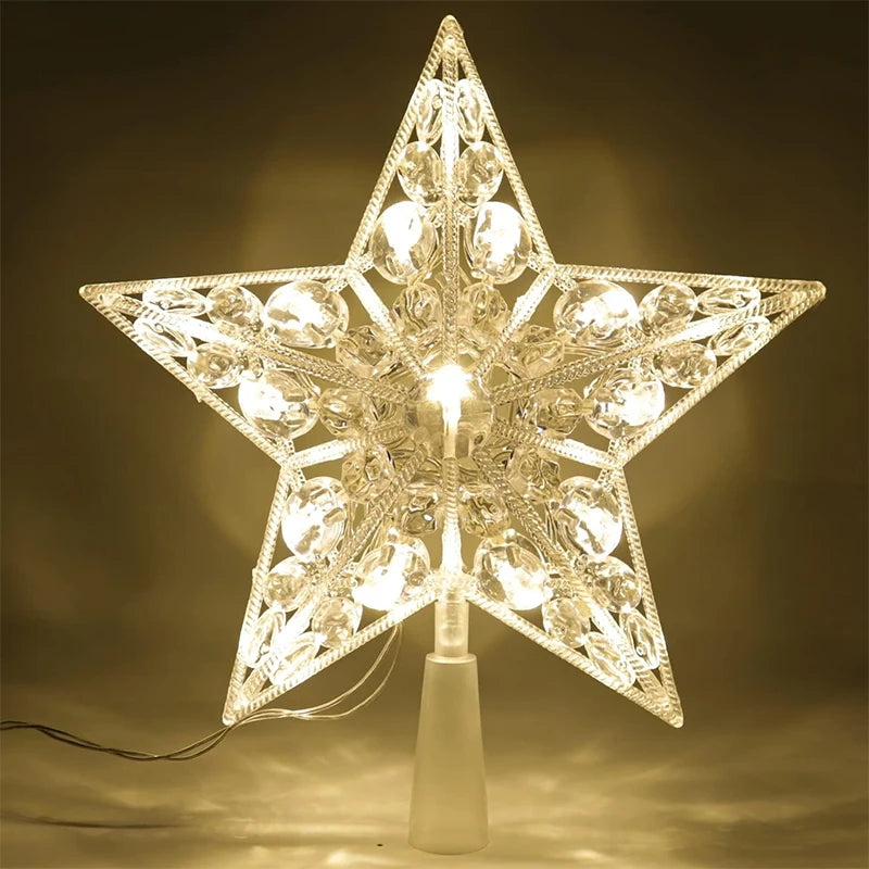 Radiant Crystal Star Tree Topper