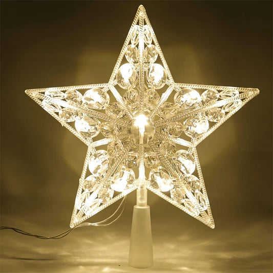 Radiant Crystal Star Tree Topper