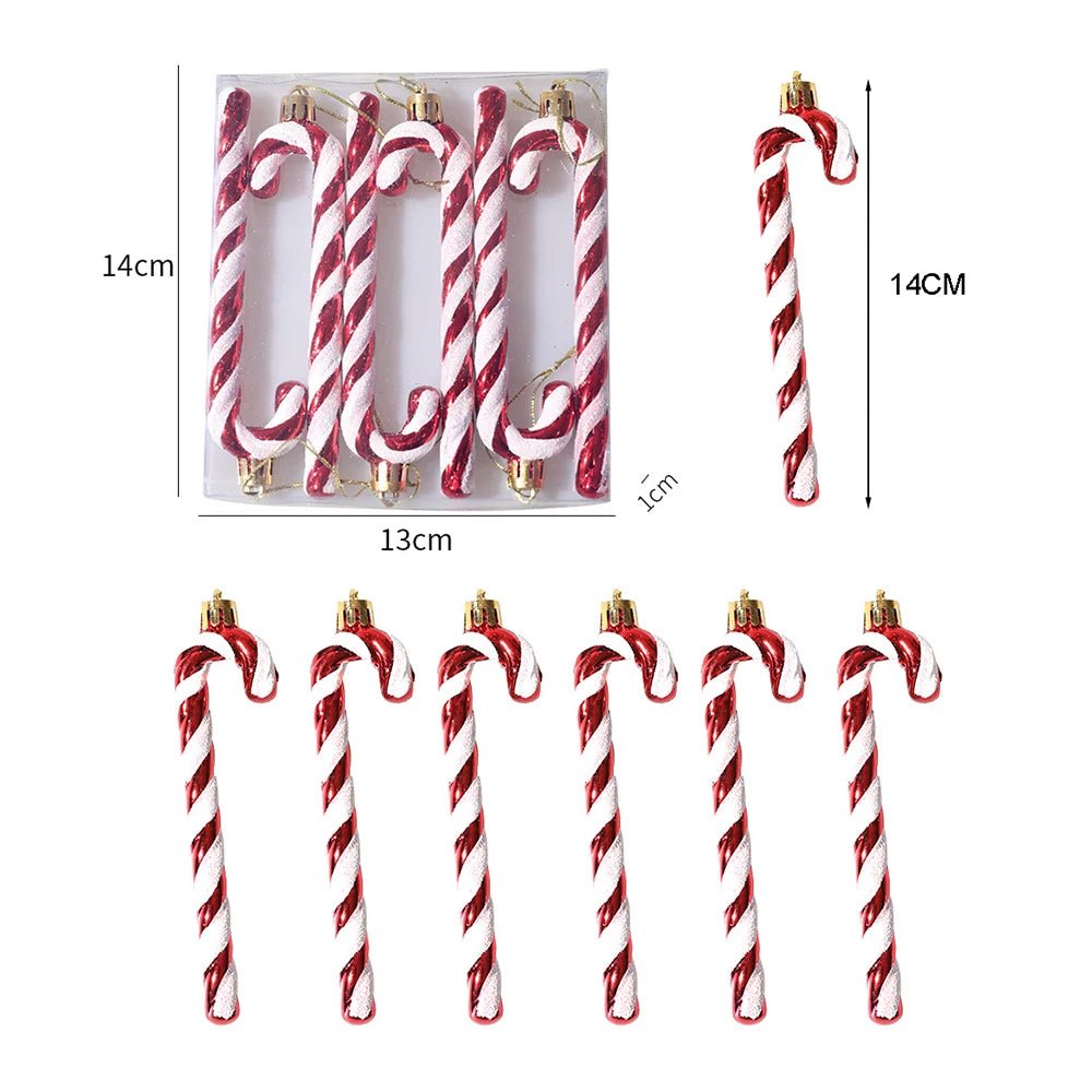 Candy Cane & Pinecone Ornament Se