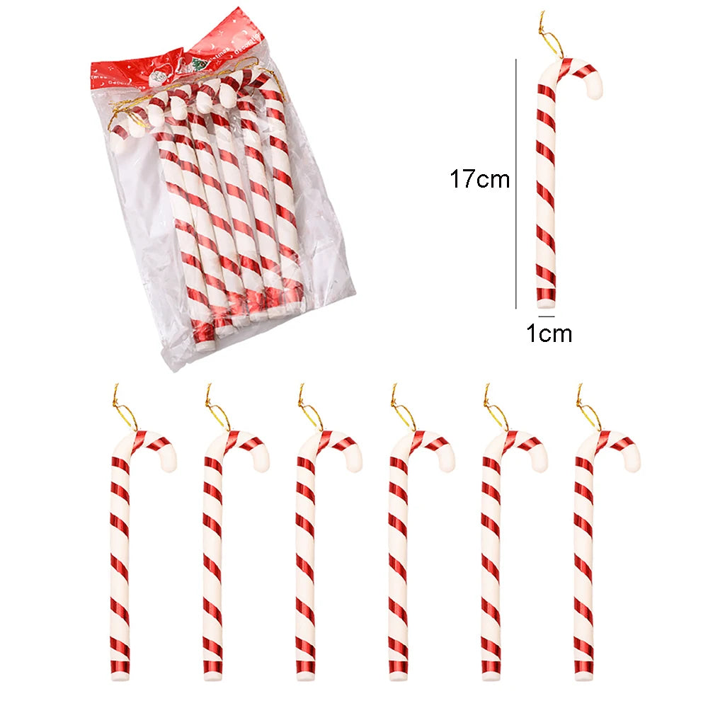 Candy Cane & Pinecone Ornament Se
