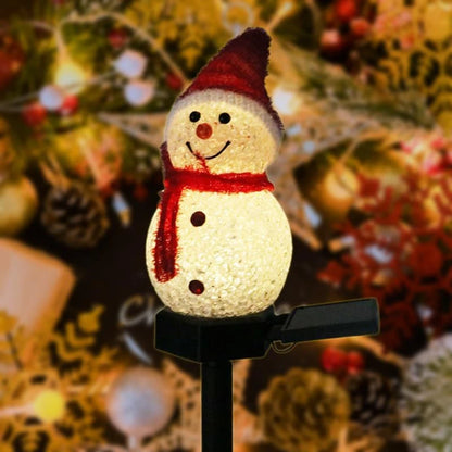 Solar-Powered Xmas Snowman Lights