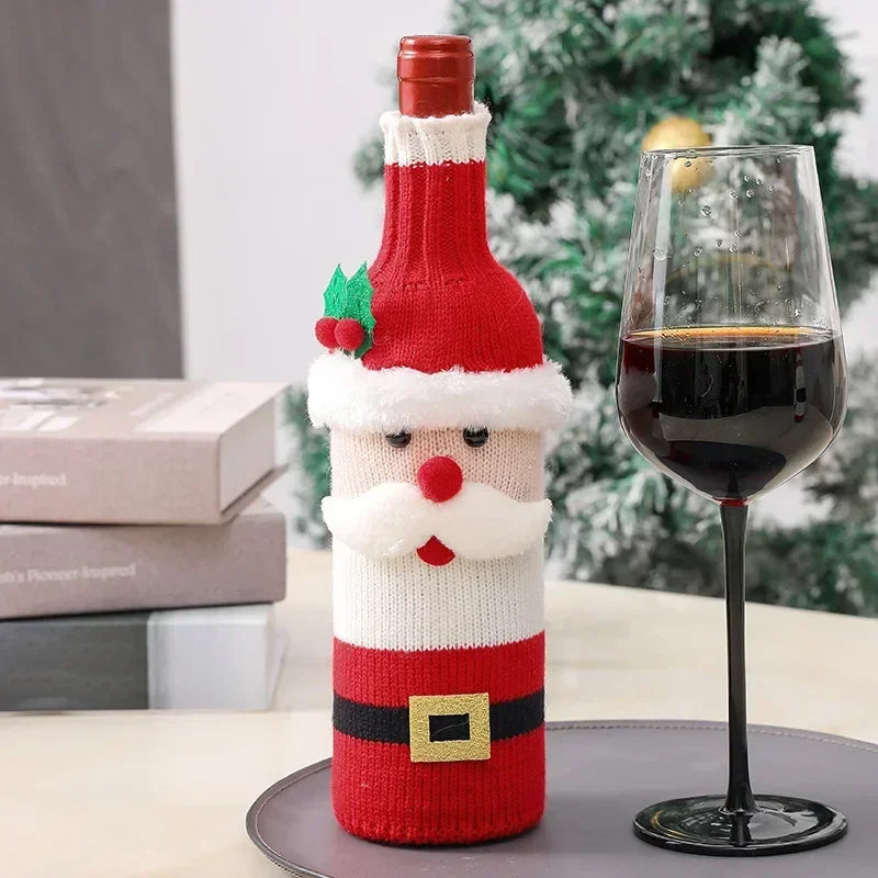 Whimsical Holiday Wine Bottle Cover