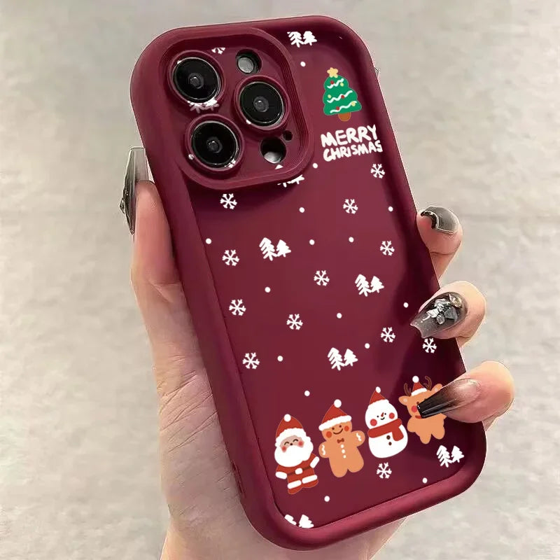Joyful Christmas Santa Elk Phone Case