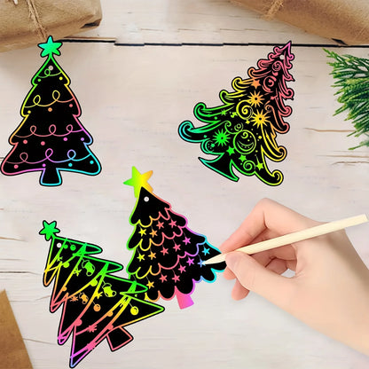 Rainbow Scratch-Art Xmas Ornament Kit