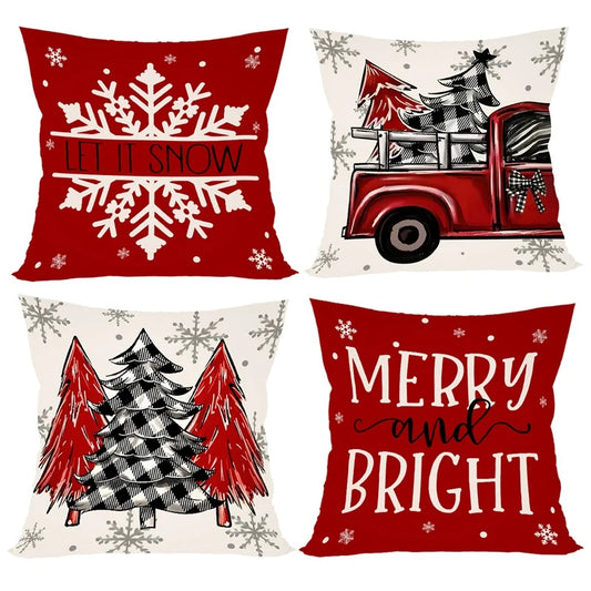 Xmas Holiday Pillow Cover Set