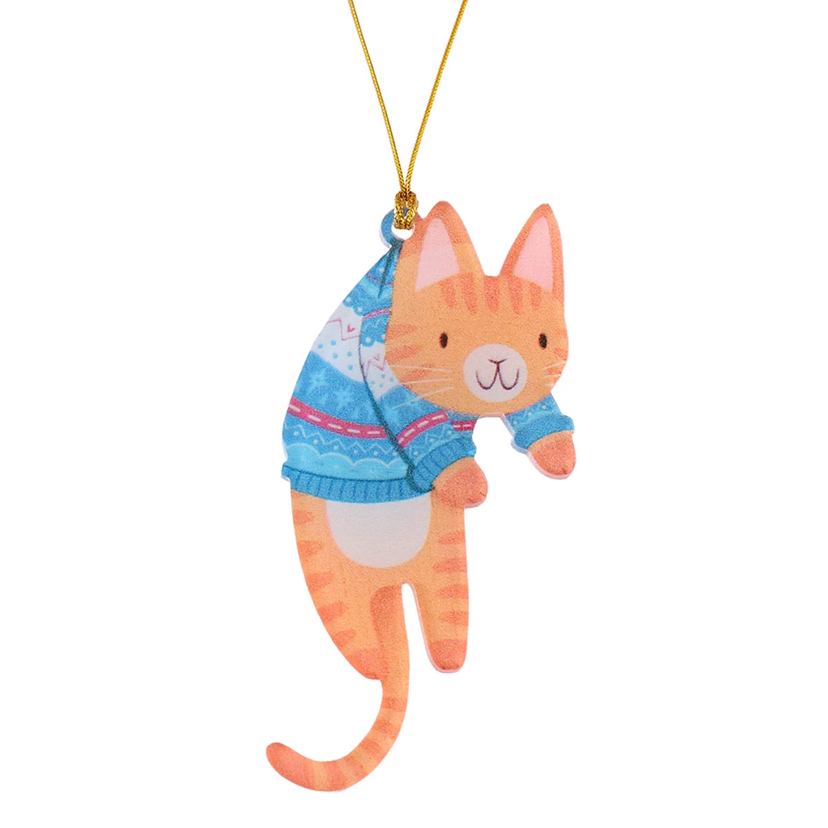 Festive Cozy Cat Ornament