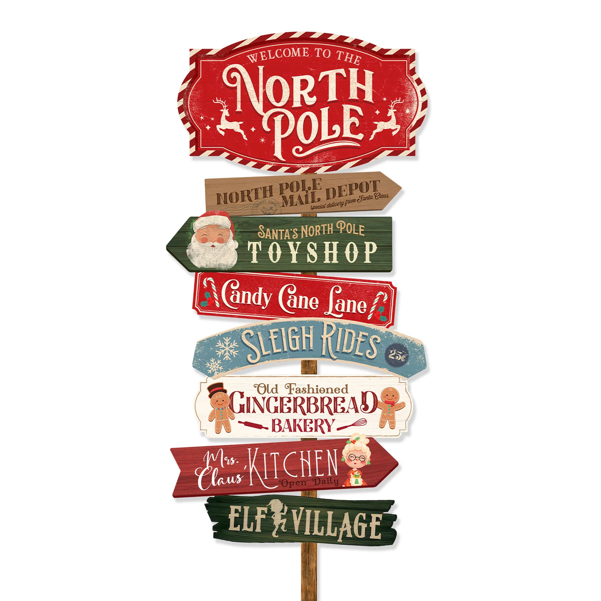 North Pole Holiday Sign Set
