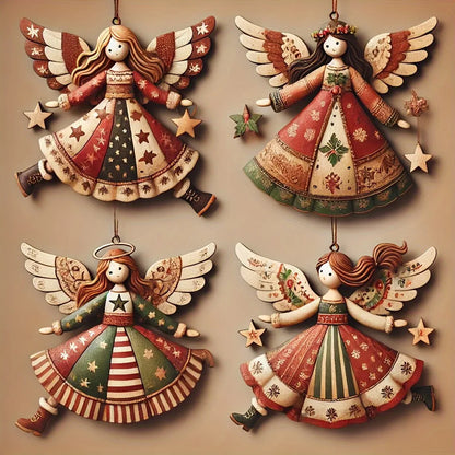 Vintage Angel Ornaments Set