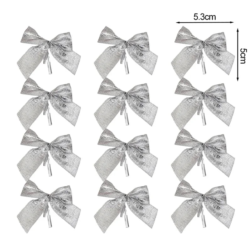 Mini Christmas Bow Ornaments Set