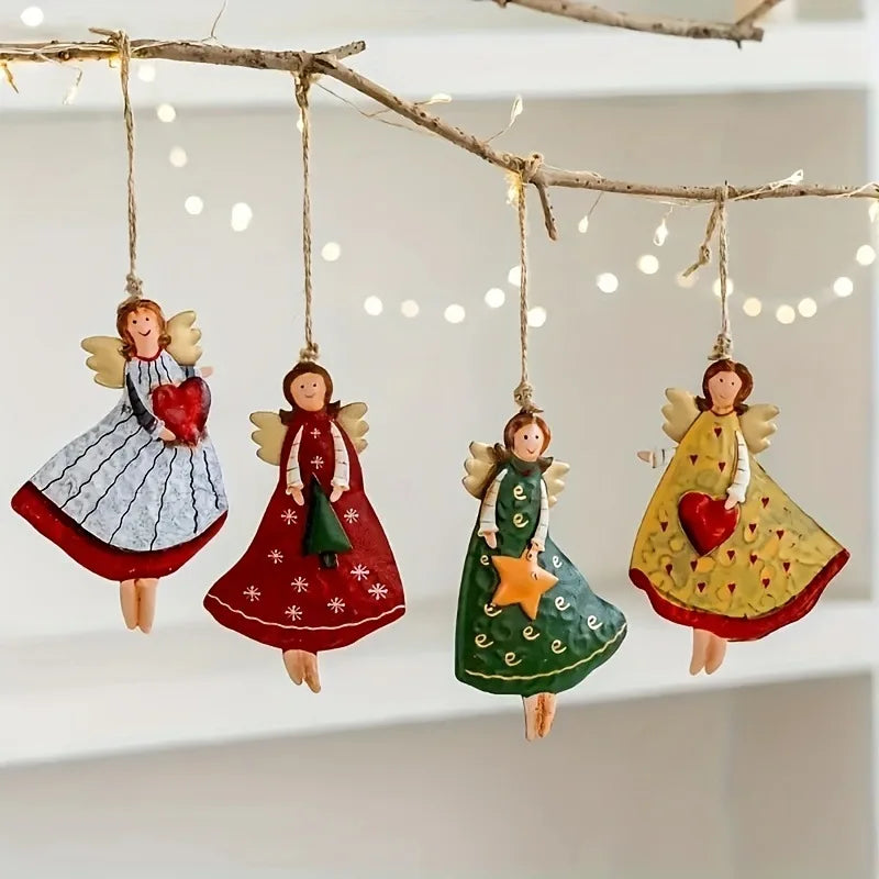 Vintage Angel Ornaments Set