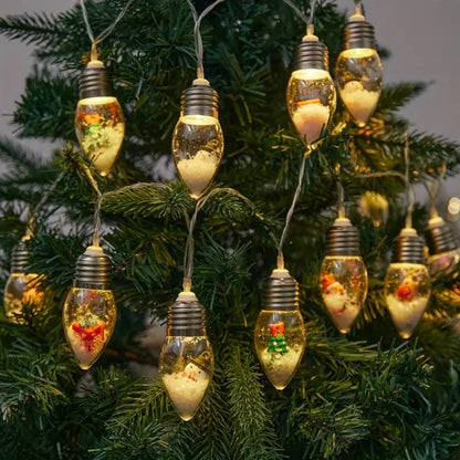 Whimsical Snowball Holiday String Lights
