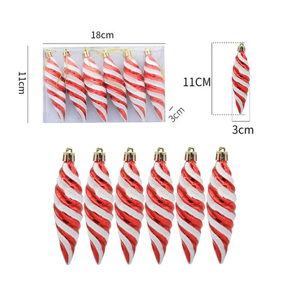 Candy Cane & Pinecone Ornament Se