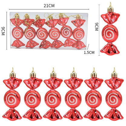 Candy Cane & Pinecone Ornament Se