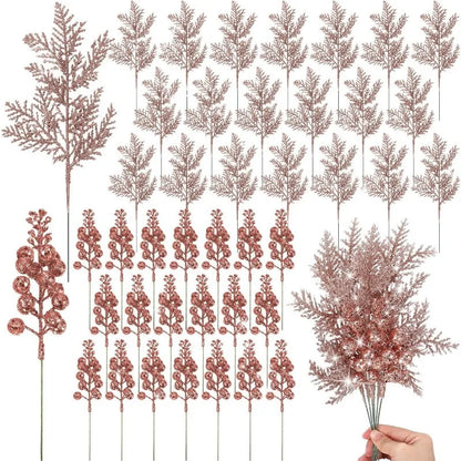 Glittering Holiday Berry Decor Set