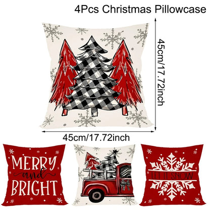 Xmas Holiday Pillow Cover Set