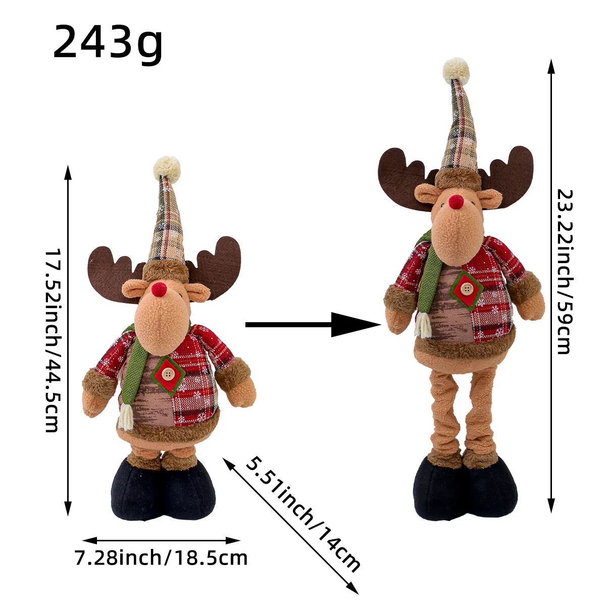 Retractable Holiday Plush Figures