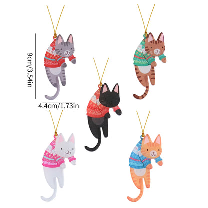 Festive Cozy Cat Ornament