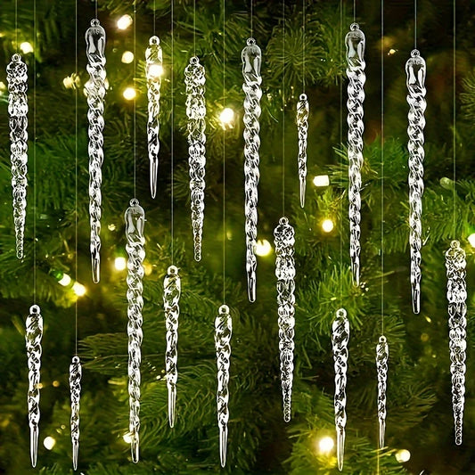Crystal Icicle Xmas Ornaments