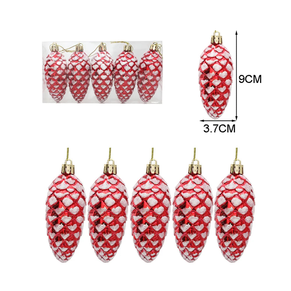 Candy Cane & Pinecone Ornament Se
