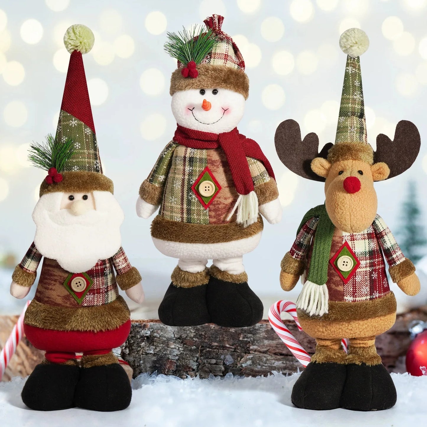 Retractable Holiday Plush Figures