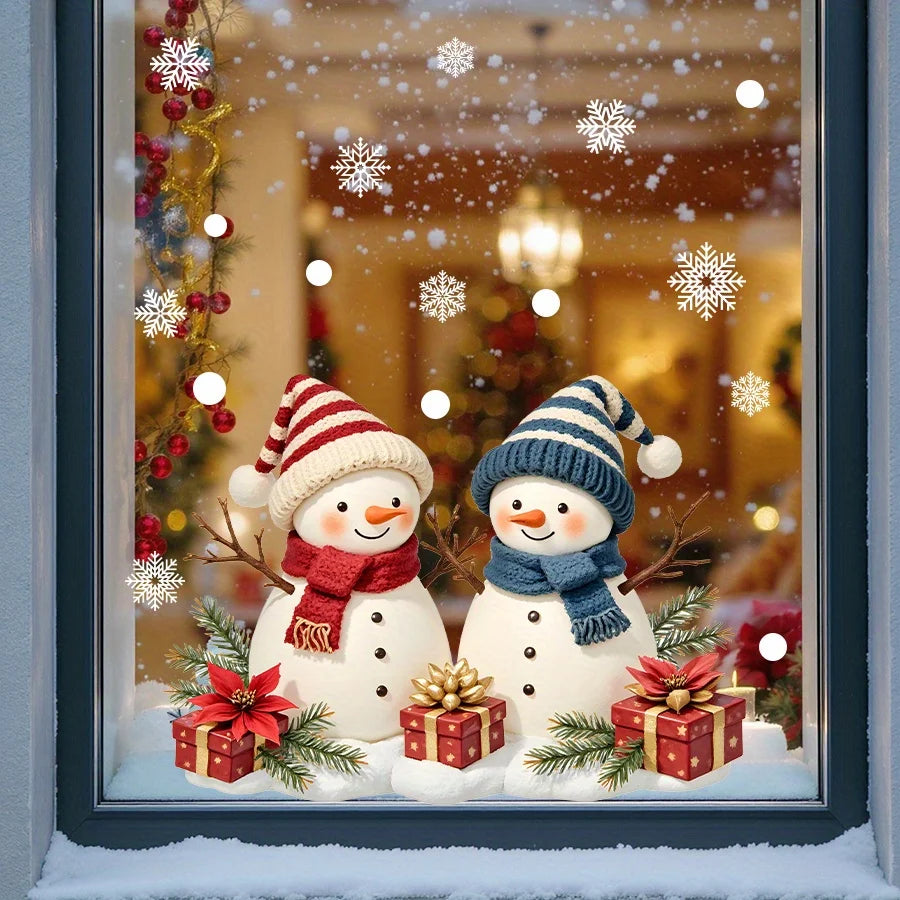 Festive Snowman Window Cling
