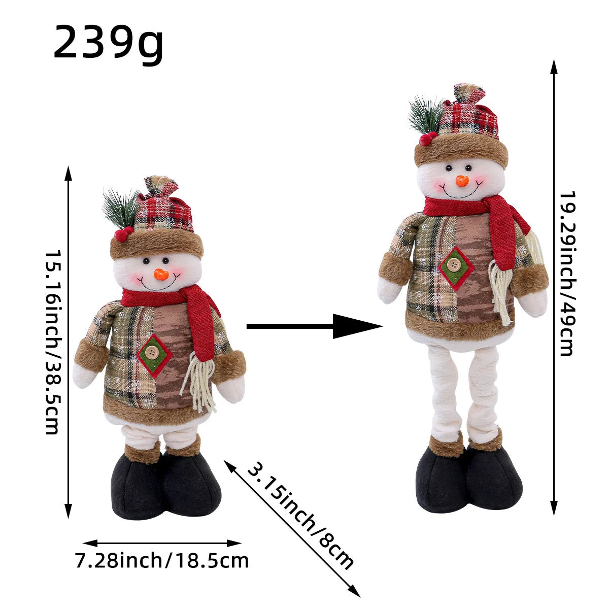 Retractable Holiday Plush Figures
