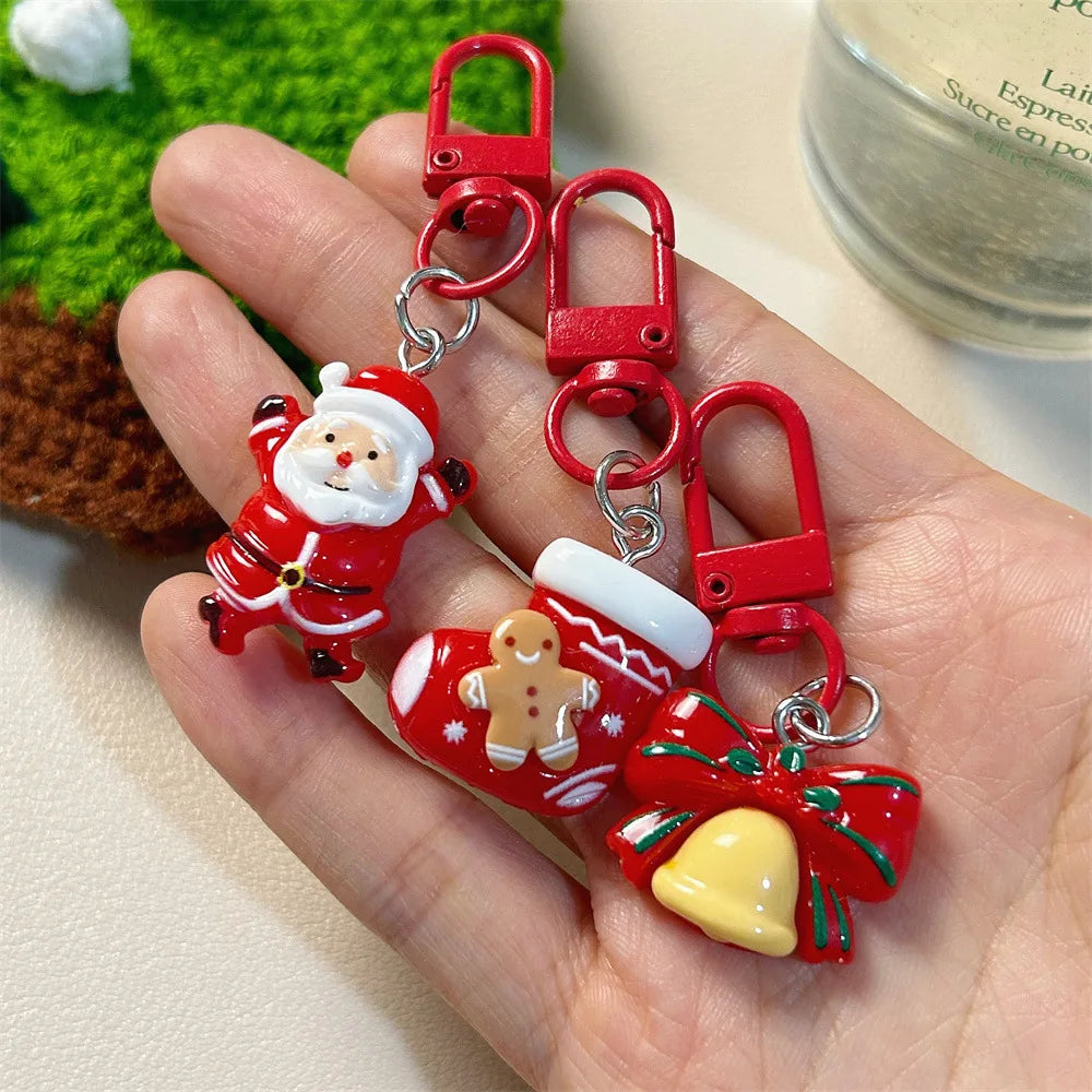 Charming Cartoon Elk Keychain Set