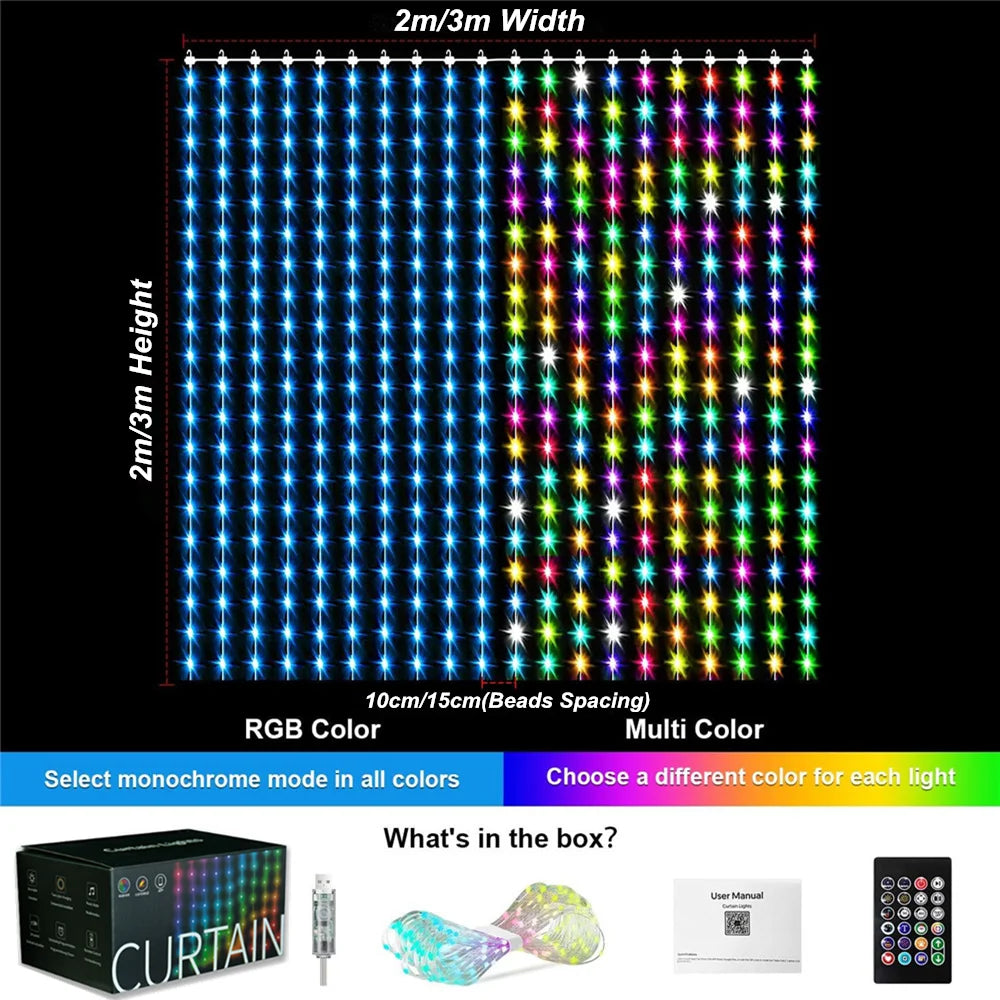 Enchanting RGB Smart Curtain Lights