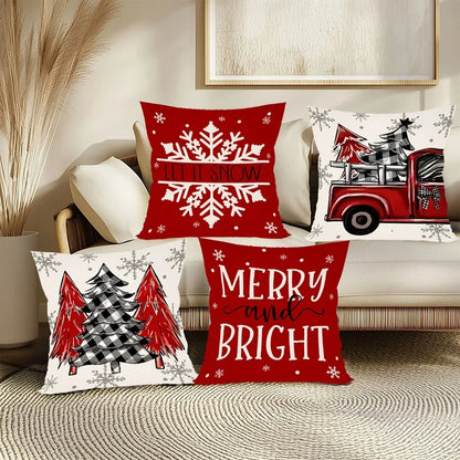 Xmas Holiday Pillow Cover Set