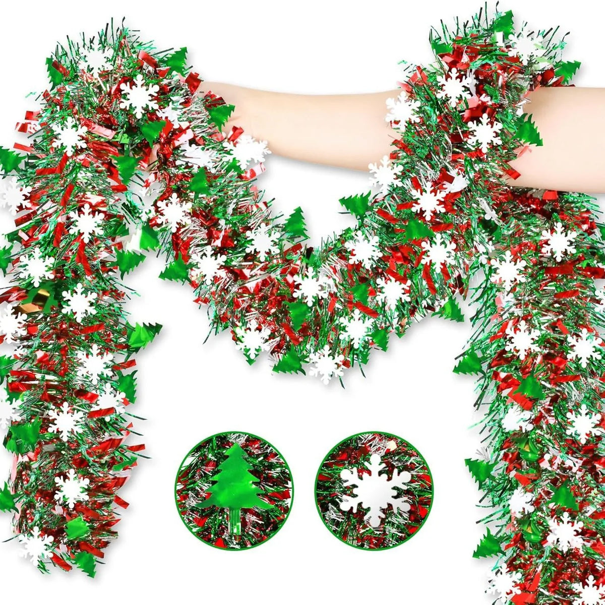 Enchanting Snowflake Tinsel Garland