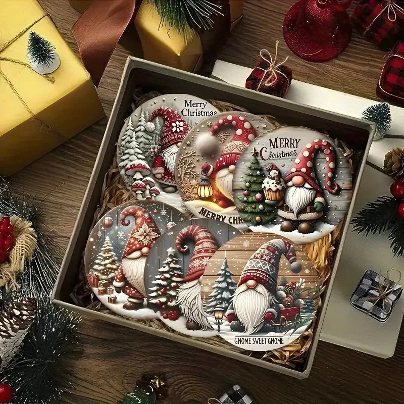 Christmas Gnome Coaster Set