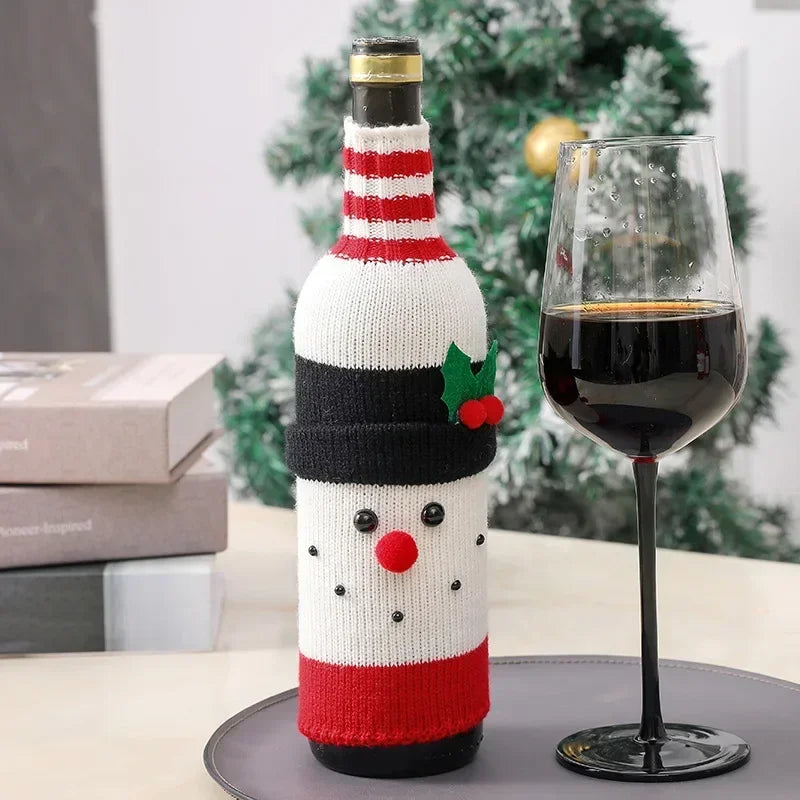 Whimsical Holiday Wine Bottle Cover