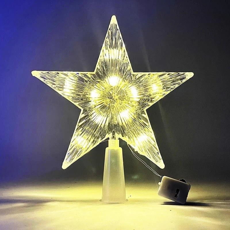 Radiant Crystal Star Tree Topper