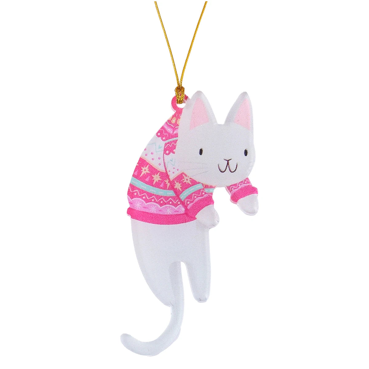 Festive Cozy Cat Ornament