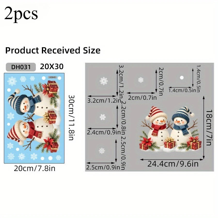Festive Snowman Window Cling