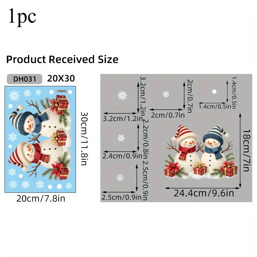 Festive Snowman Window Cling