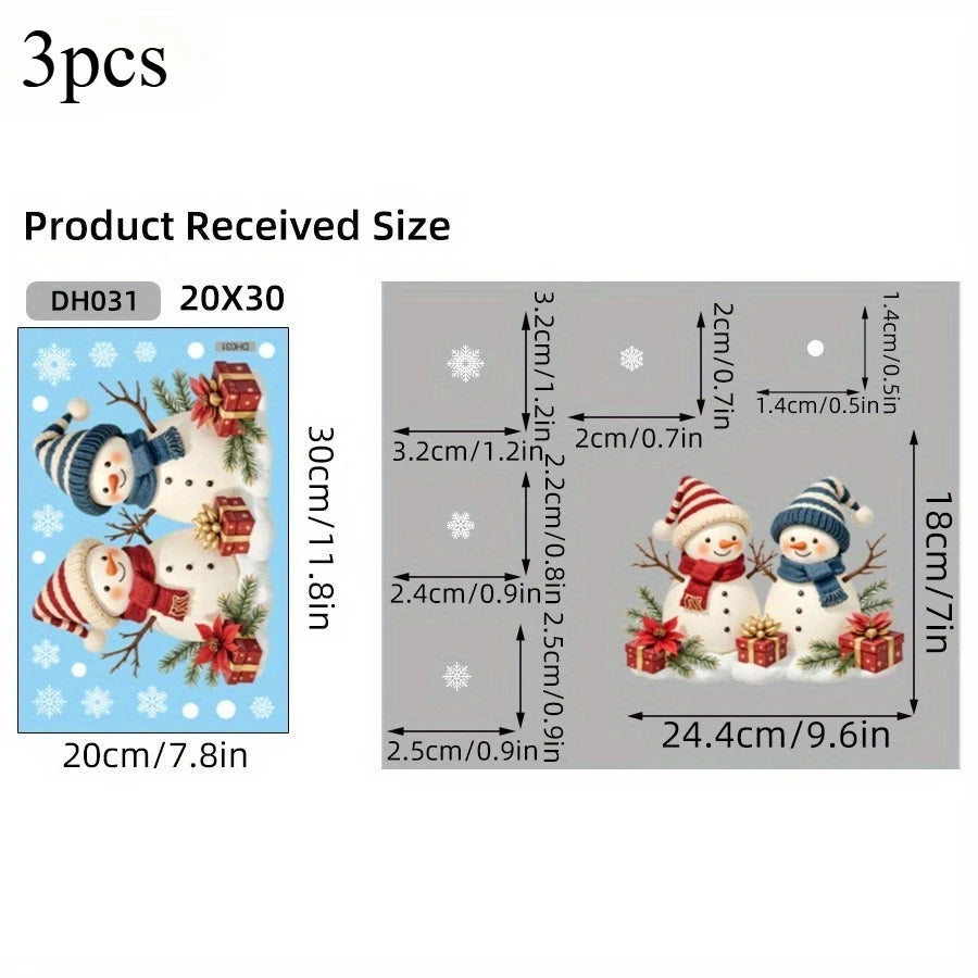 Festive Snowman Window Cling