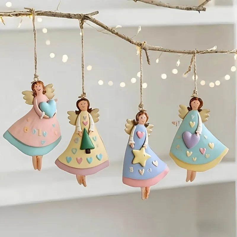 Vintage Angel Ornaments Set