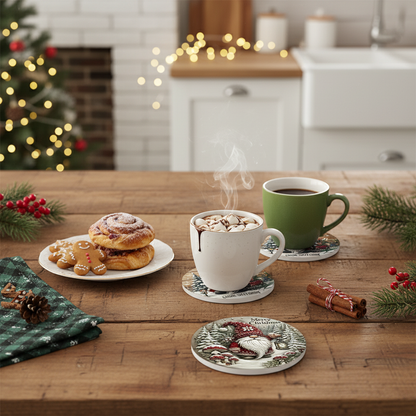 Christmas Gnome Coaster Set