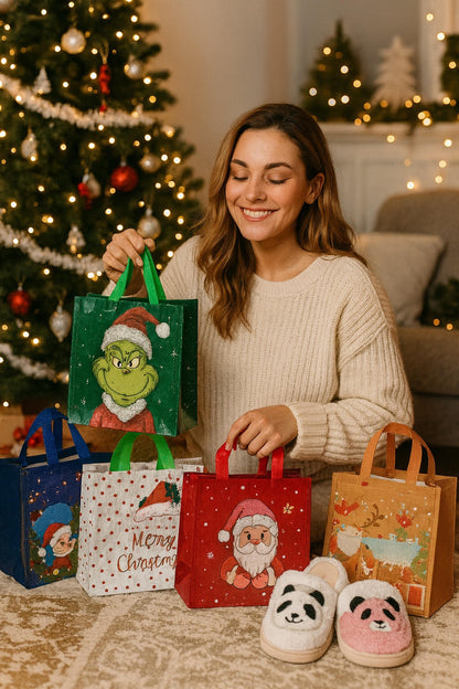 Festive Eco-Friendly Gift Totes
