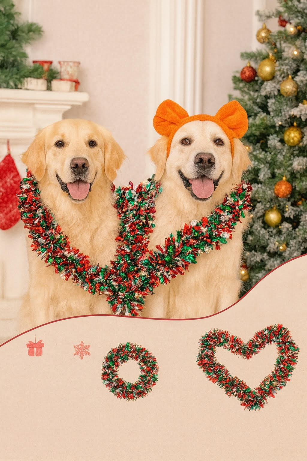 Enchanting Snowflake Tinsel Garland