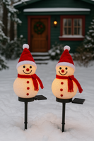 Solar-Powered Xmas Snowman Lights