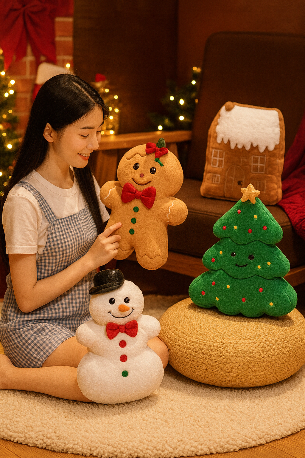 Charming Gingerbread Snowman Plushie