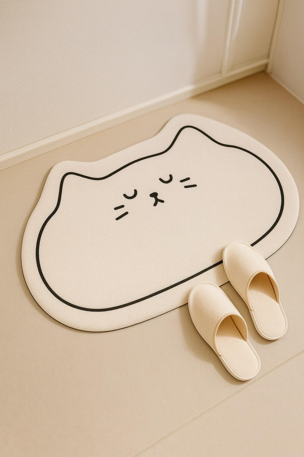 Kawaii Quick-Dry Cat Floor Mat