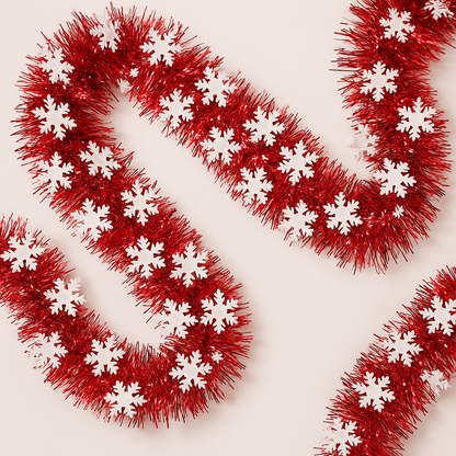 Enchanting Snowflake Tinsel Garland